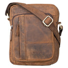 Mittelgroße Reportertasche Braun Wildleder Herren