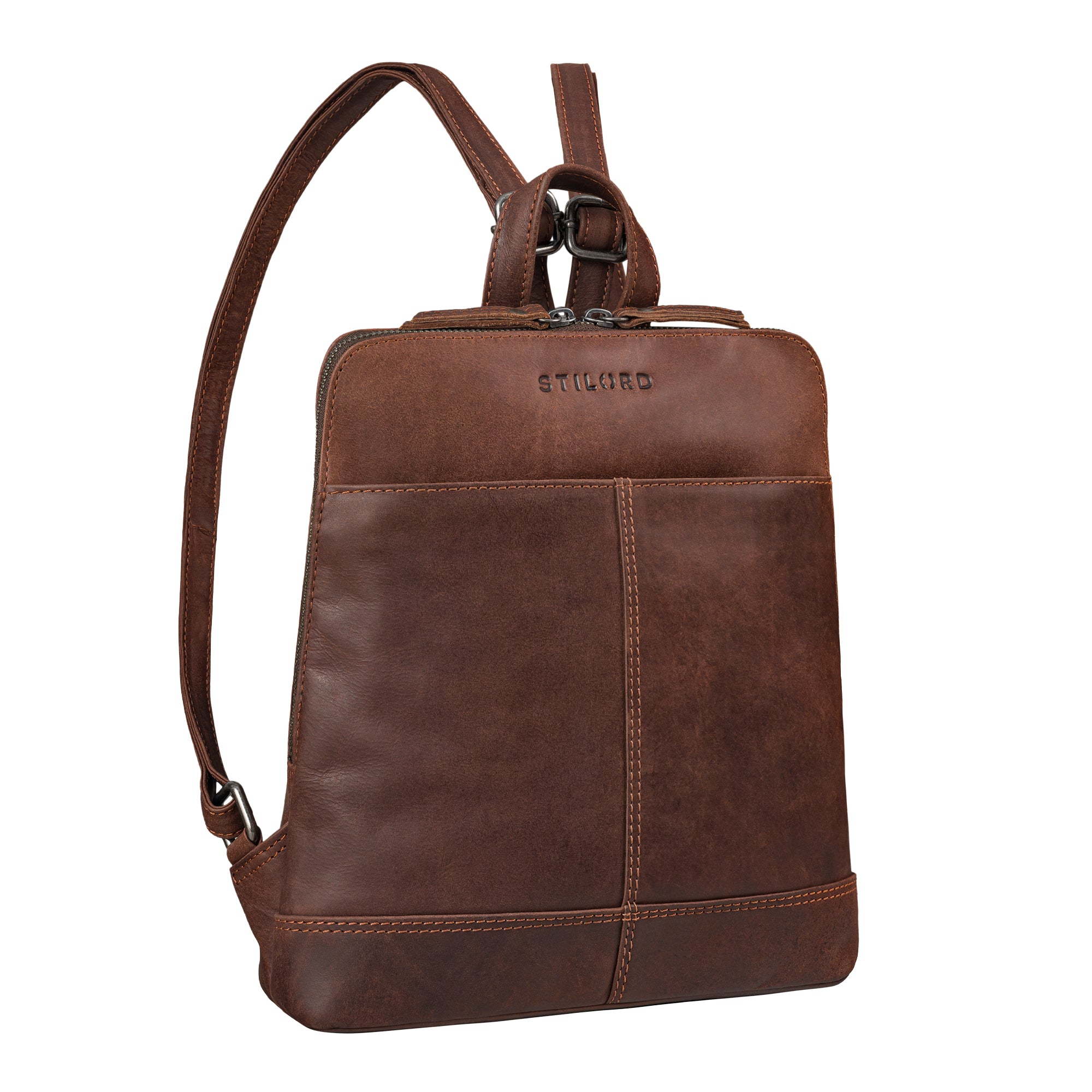 Leder Rucksack Damen klein Braun