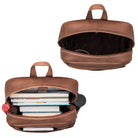 braun Rucksack für Damen leder