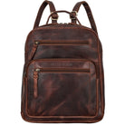 Leder Rucksack klein Cognac