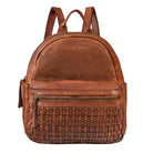 Kleiner Boho Vintage Daypack aus Leder – Moderner Cityrucksack für Damen mit Retro-Charme