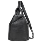 Schwarzer Lederrucksack klein