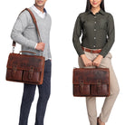 Leder Tasche Groß Cognac