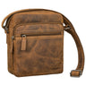 "Kony" Borsa a Tracolla Vintage in Pelle Uomo Piccola Messenger Bag Robusta