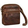 "Kony" Borsa a Tracolla Vintage in Pelle Uomo Piccola Messenger Bag Robusta