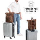 leder rucksack für die arbeit braun reisen