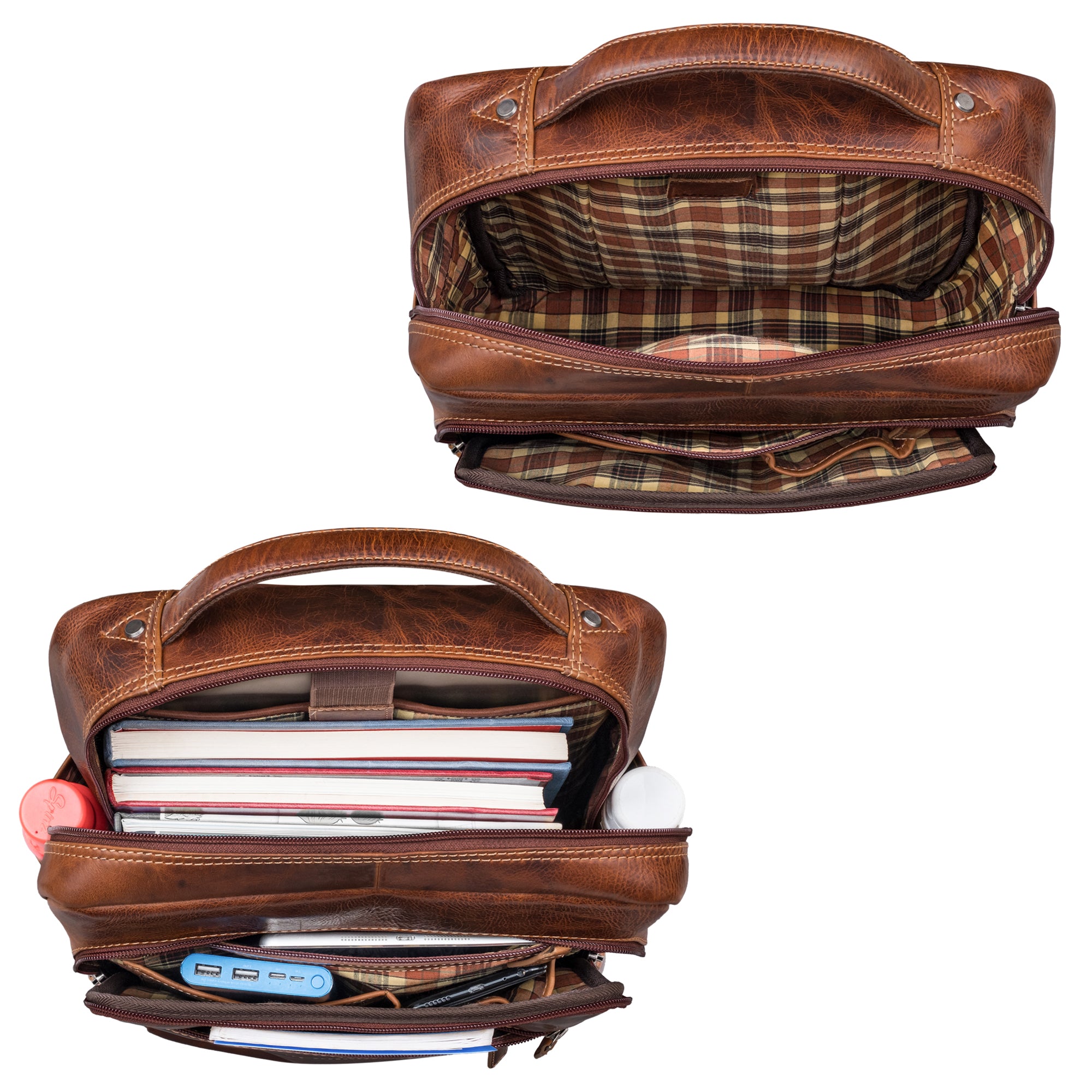 leder rucksack herren mit laptopfach dunkelbraun