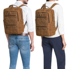 leder rucksack unisex braun groß