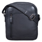 schwarze Ledertasche klein kompakt Echtleder
