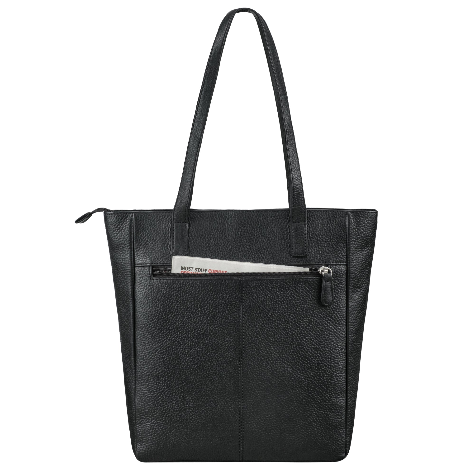 Arbeitstasche Damen Leder schwarz